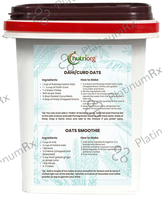 Nutriorg Gluten Free Instant Oats 2 kg