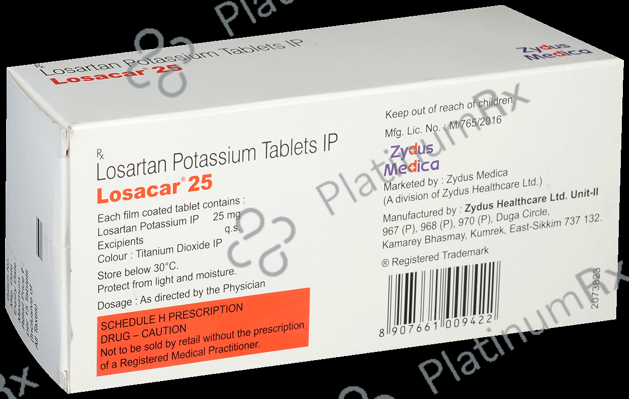 Losacar 25mg Tablet 15s