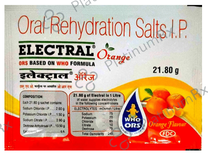 Electral Powder ORS Orange Flavour 21.8gm
