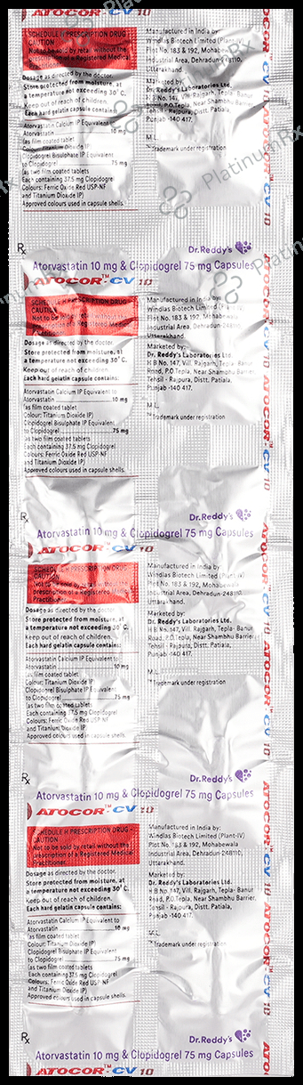 Atocor CV 10/75mg Capsule 10s