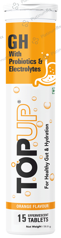 Nuvox Top Up GH with Probiotics & Electrolytes Effervescent Tablet (15 Each) Orange 1 Bottle