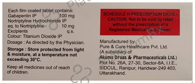 Gabacrine NT 100 Tablet