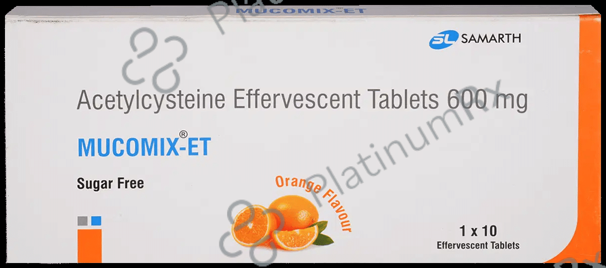Mucomix -ET Effervescent Tablet Orange Sugar Free