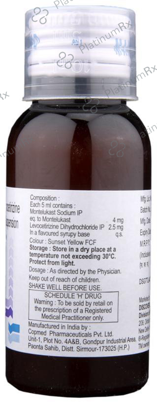 Monticope 2.5/4mg Suspension 60ml