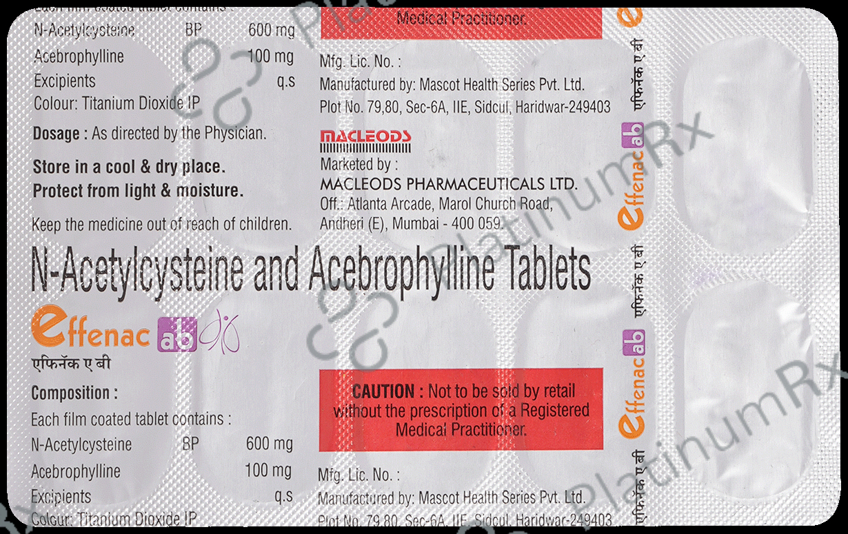 Effenac AB 100/600mg Tablet 10s