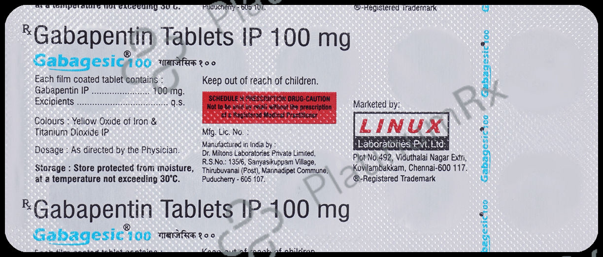 Gabagesic 100mg Tablet 10s
