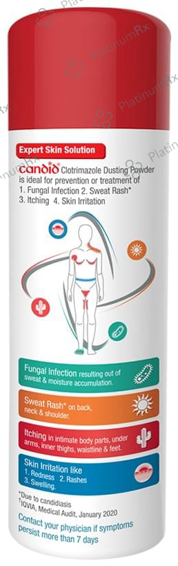 Candid Dusting Powder For Fungal Infection, Sweat Rash, Skin Irritation & Itching 250 gm