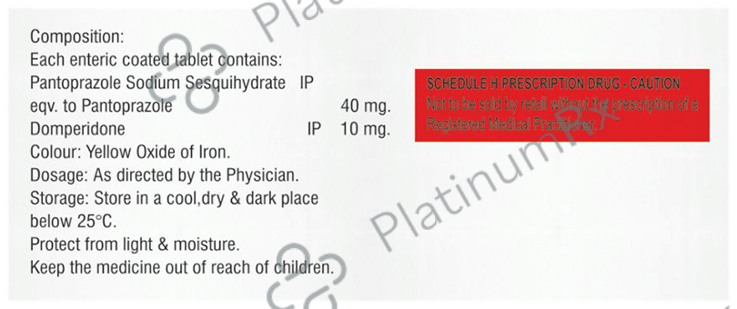 Pantovil D 10mg/40mg Tablet 10 Tablet Fibovil Pharma Pvt