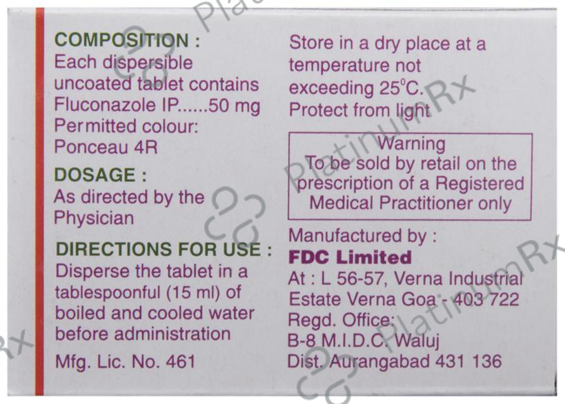 Zocon DT 50mg Tablet 4s