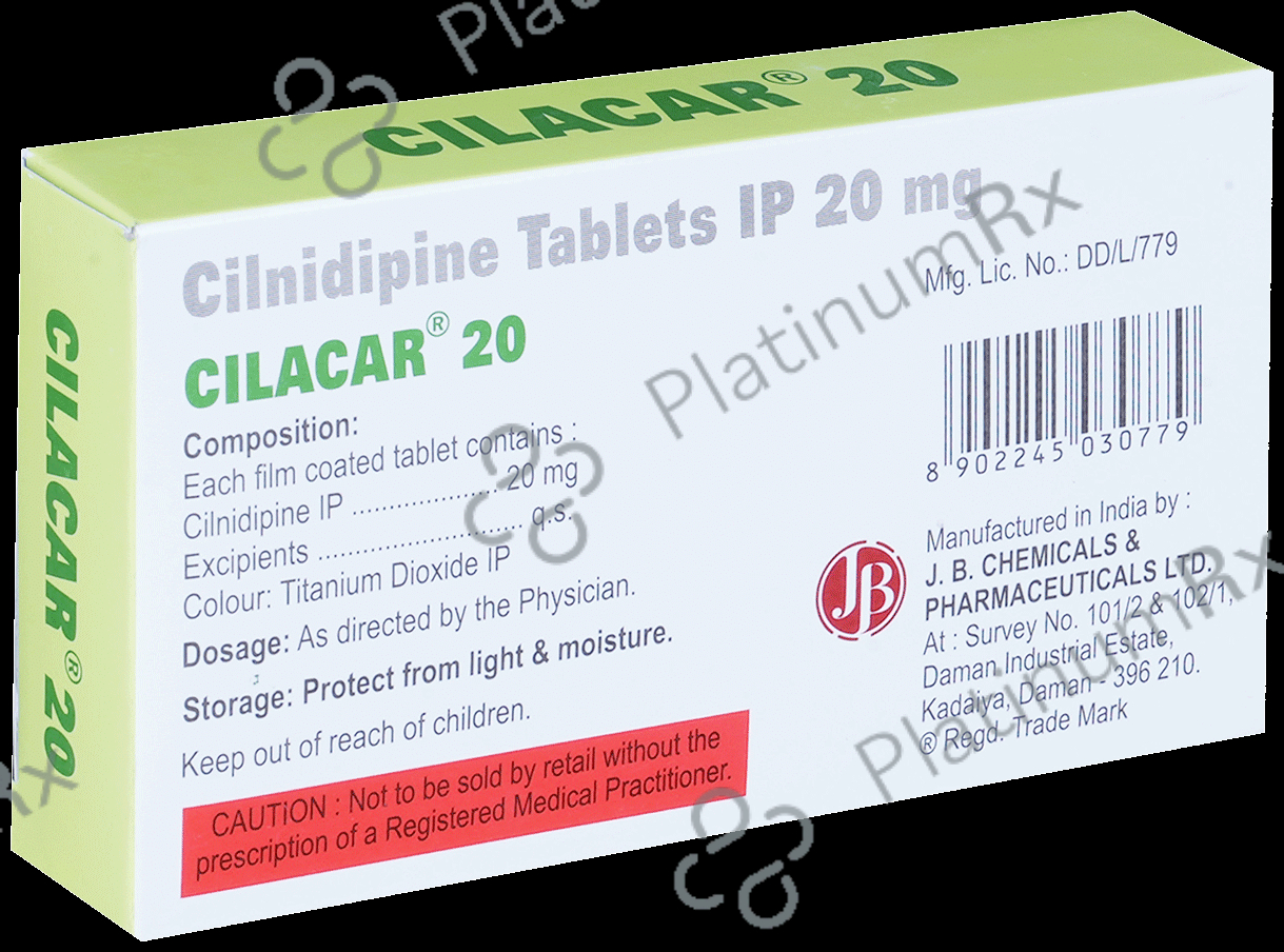 Cilacar 20mg Tablet 15s