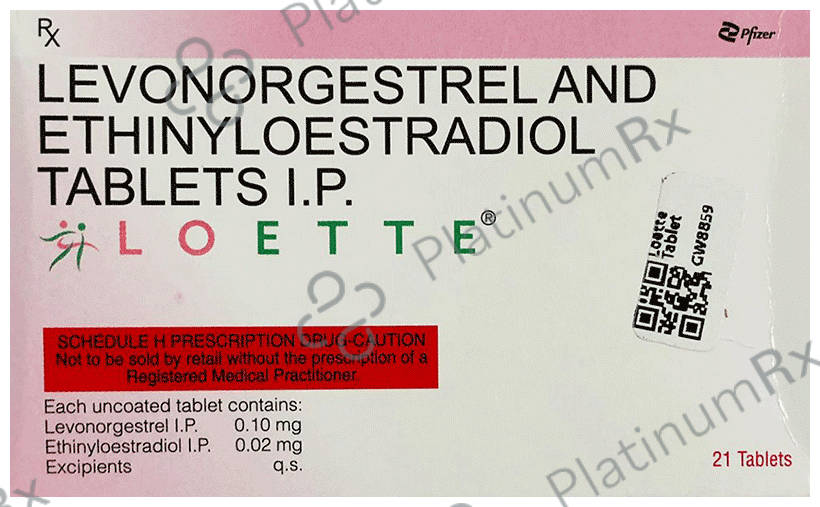 Loette 0.02/0.1mg Tablet 21s