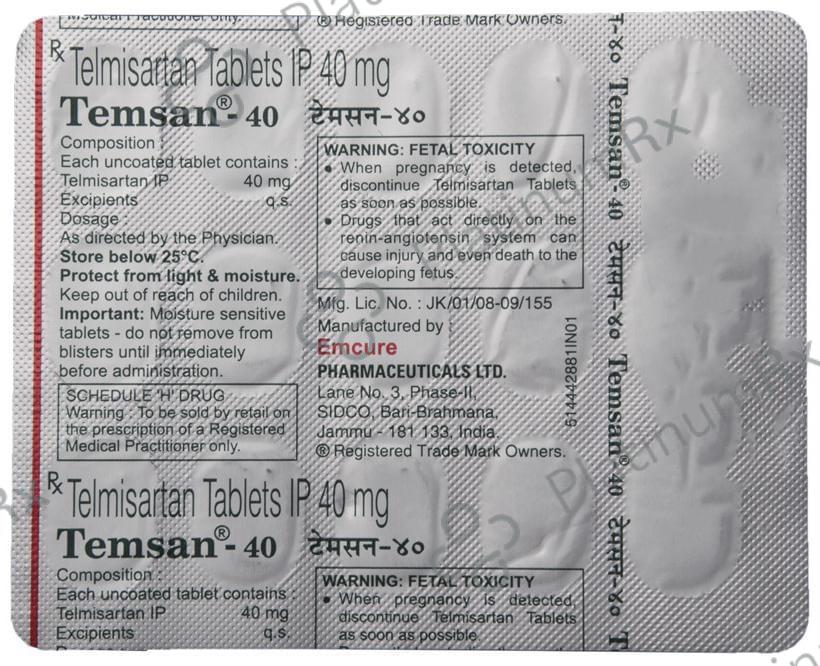 Temsan 40mg Tablet 15s