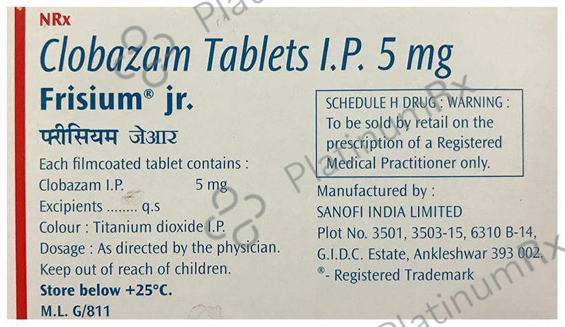 Frisium Jr 5 Tablet