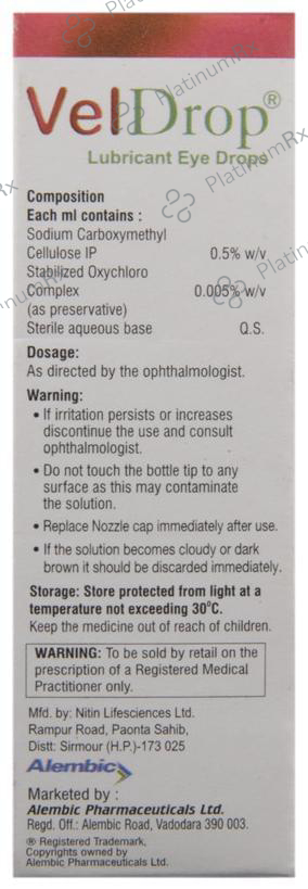 Veldrop Lubricant 0.5% Eye Drop 10ml