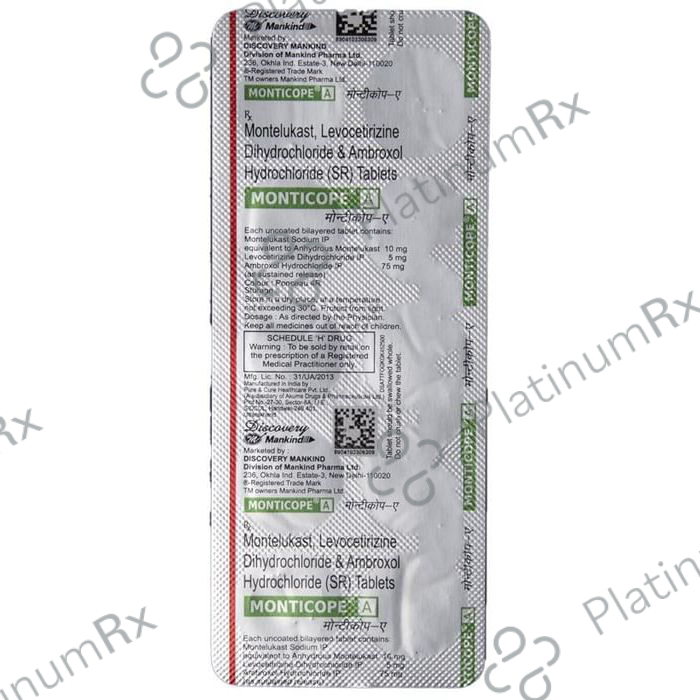 Monticope A 75/5/10mg Tablet SR 10s