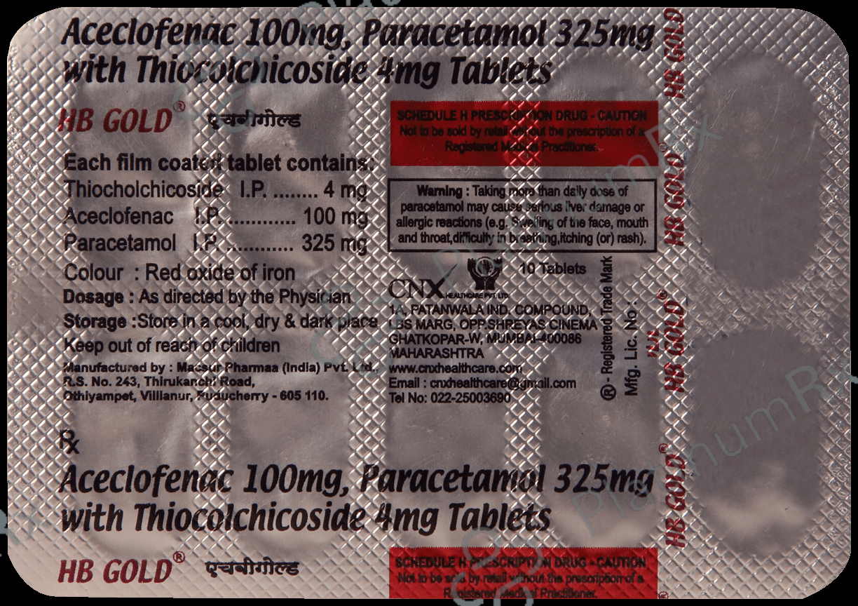 HB Gold 4mg/100mg/325mg Tablet MR