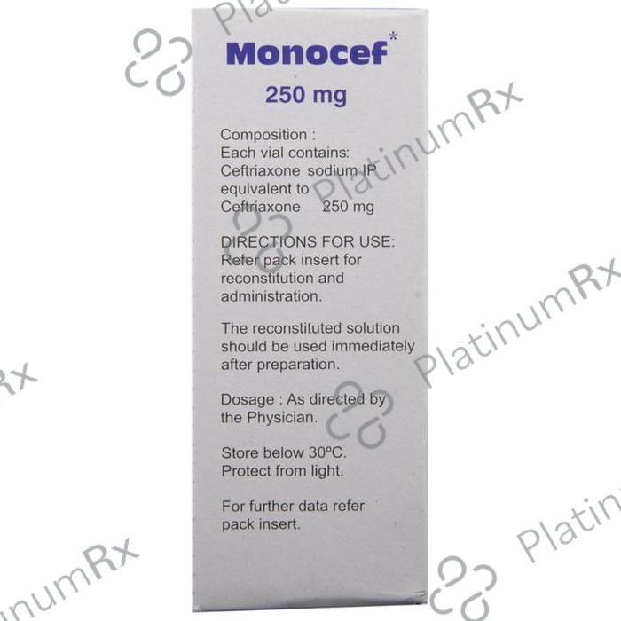 Monocef 250mg Injection 2ml