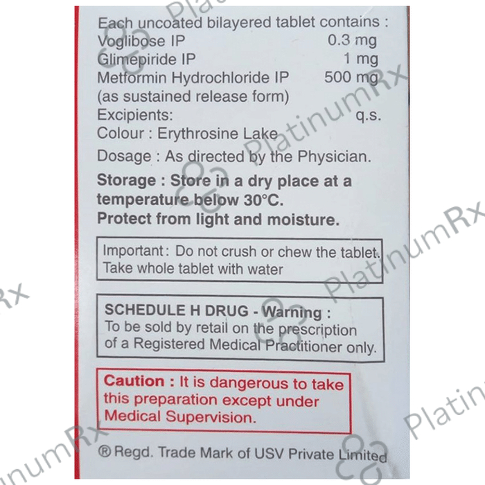 Glycomet Trio 1/0.3mg Tablet SR 10s