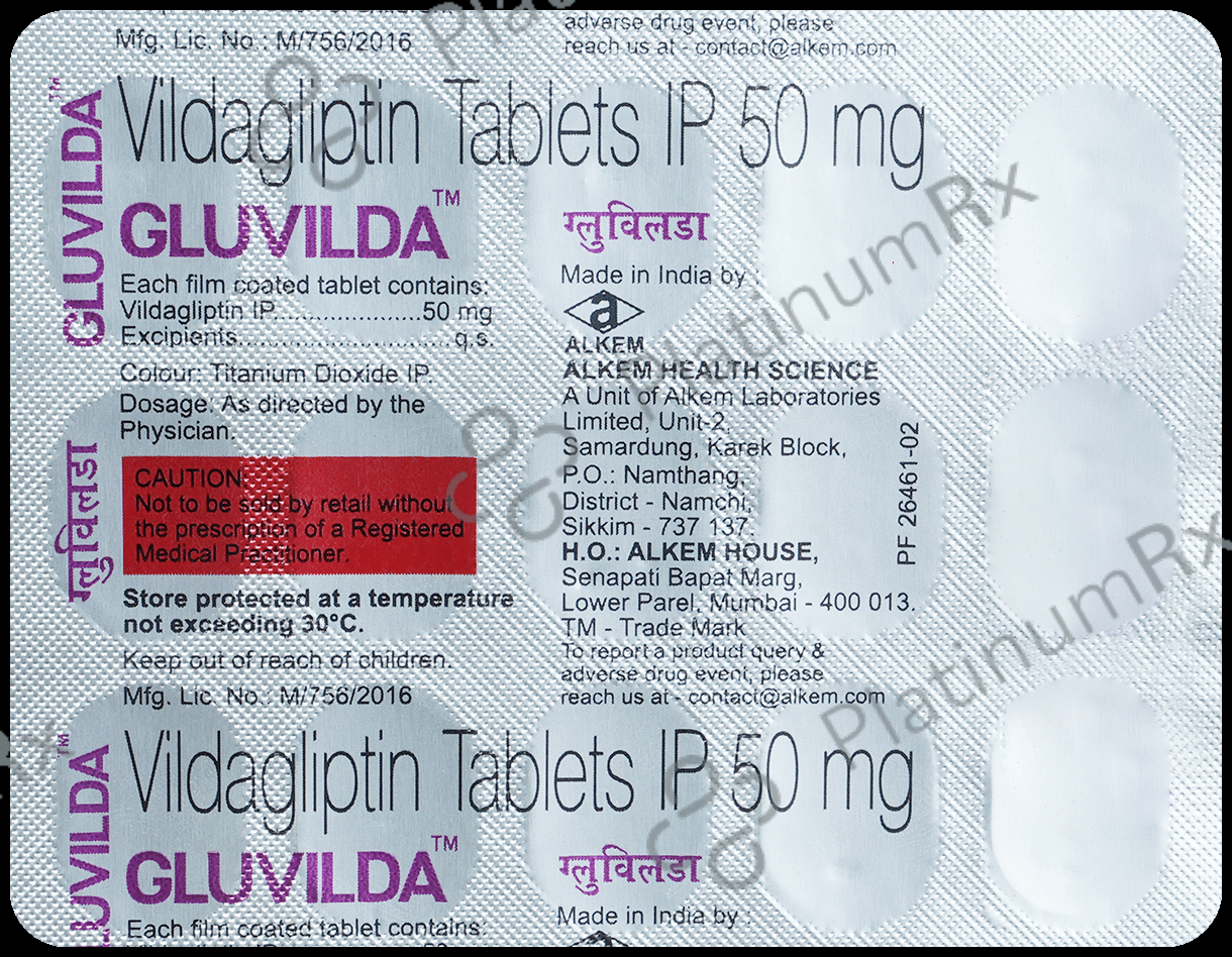 Gluvilda 50mg Tablet 15s