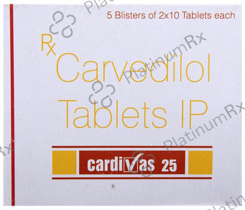 Cardivas 25mg Tablet 10s