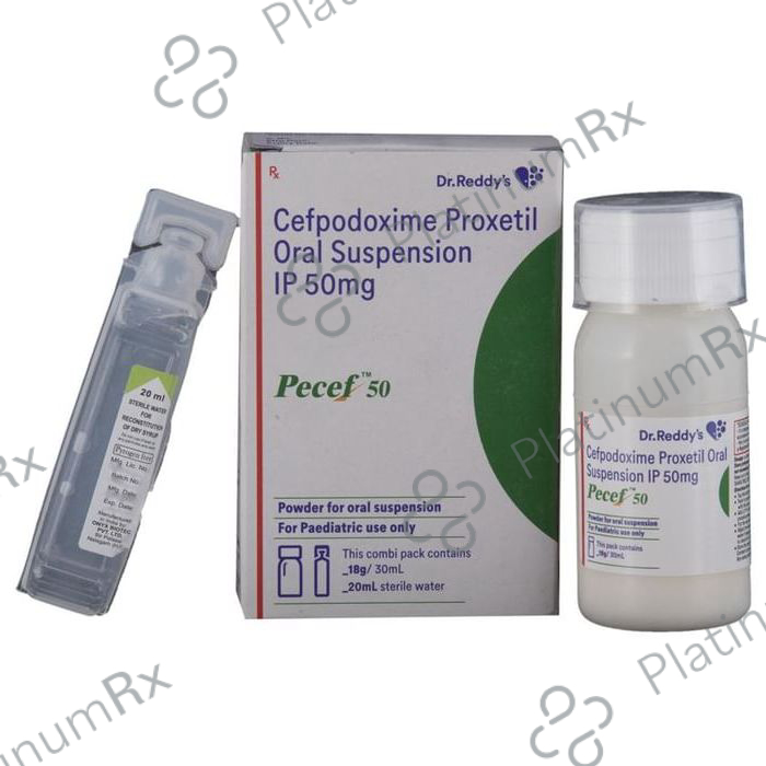 Pecef 50mg Oral Suspension 30mg ml