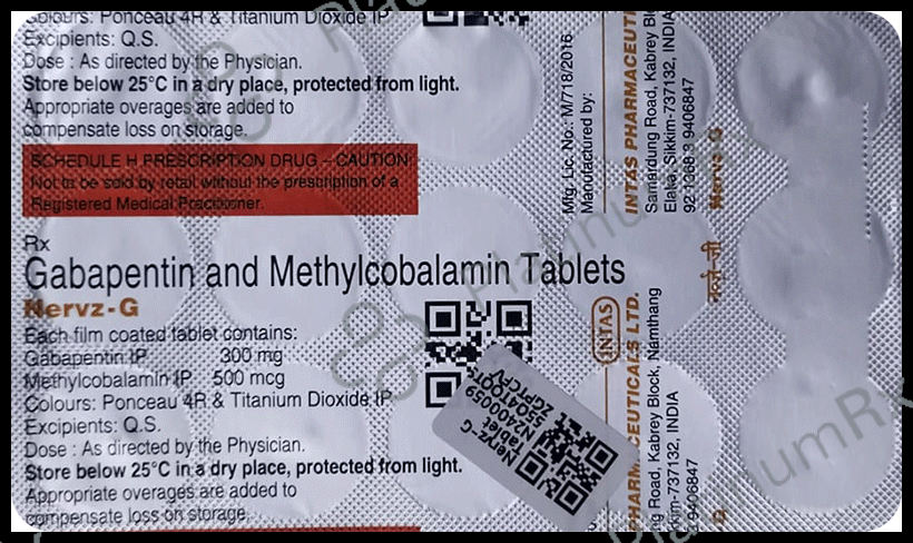 Nervz G 300mg/500mcg Tablet 15s