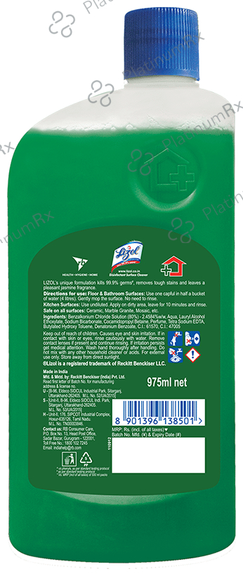 Lizol Disinfectant Surface Cleaner Jasmine 975 ml