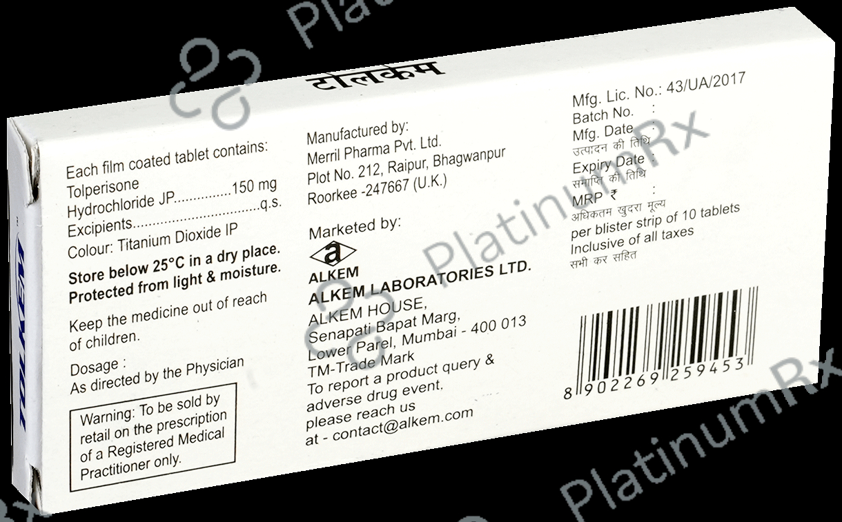 Tolkem 150mg Tablet 10s