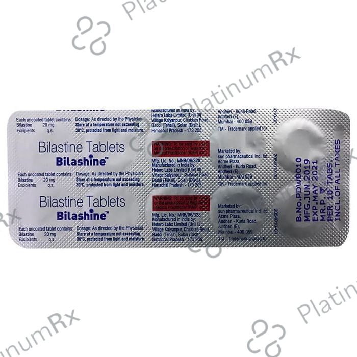 Bilashine 20mg Tablet 10s
