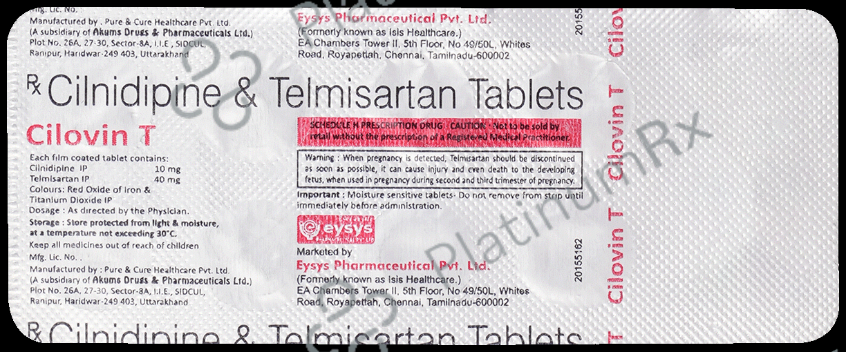 Cilovin T 10/40mg Tablet 10s