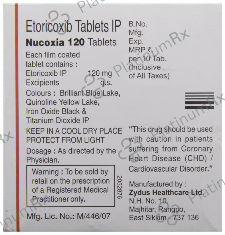 Nucoxia 120mg Tablet 10s