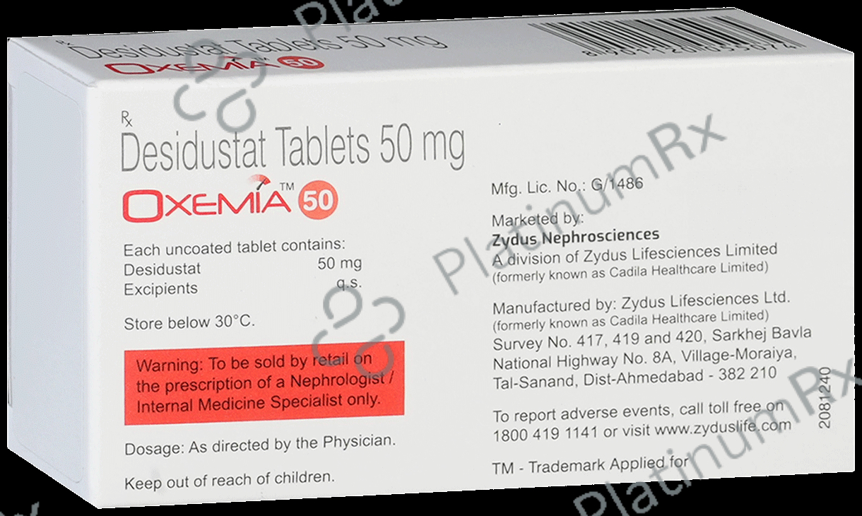 Oxemia 50mg Tablet 6s