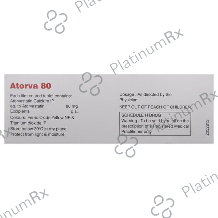 Atorva 80mg Tablet 10s