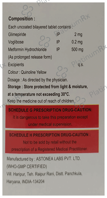 Gvos M 0.2mg/500mg/2mg Tablet