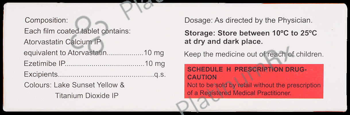Atorsave EZ 10/10mg Tablet 10s