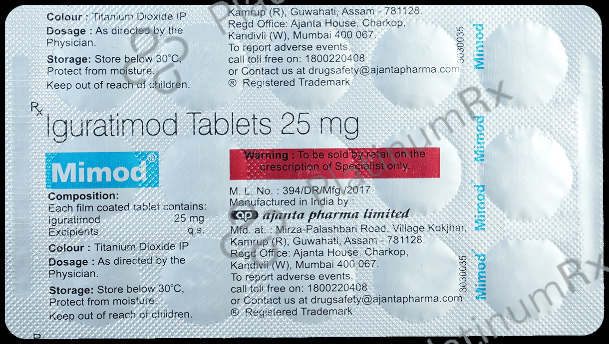 Mimod 25mg Tablet 15s
