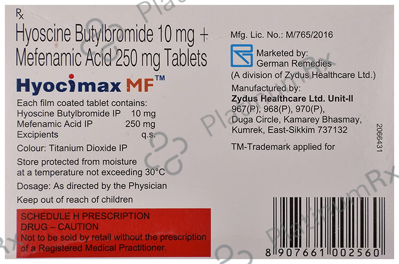 Hyocimax MF 10/250mg Tablet 10s
