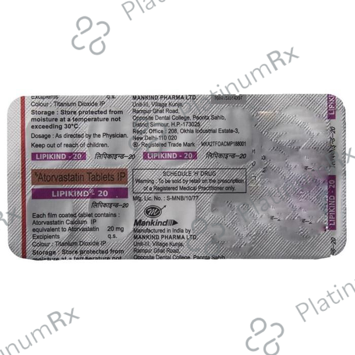 Lipikind 20mg Tablet 10s