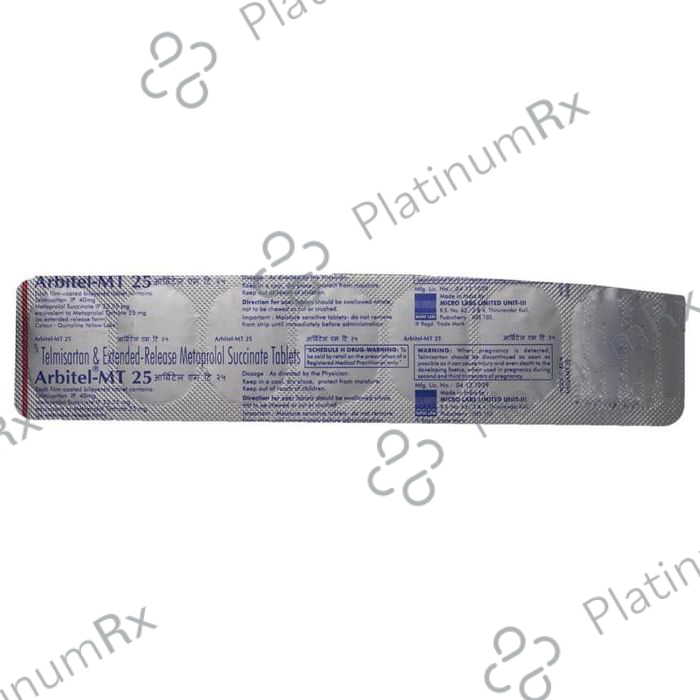 Arbitel MT 25 23.75/40mg Tablet ER 7s