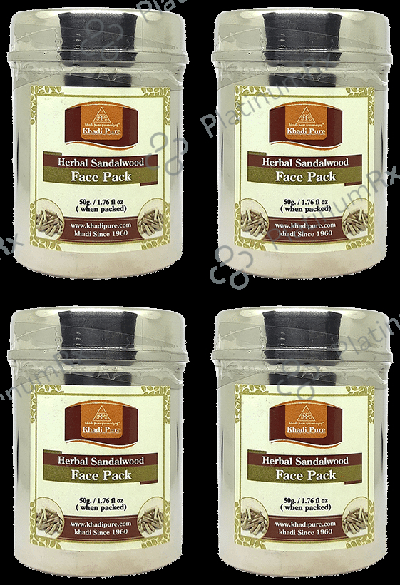 Khadi Pure Herbal Sandalwood Face Pack (50gm Each) 4 jar