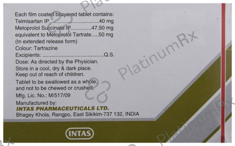Sartel Beta 50/40mg Tablet ER 15s