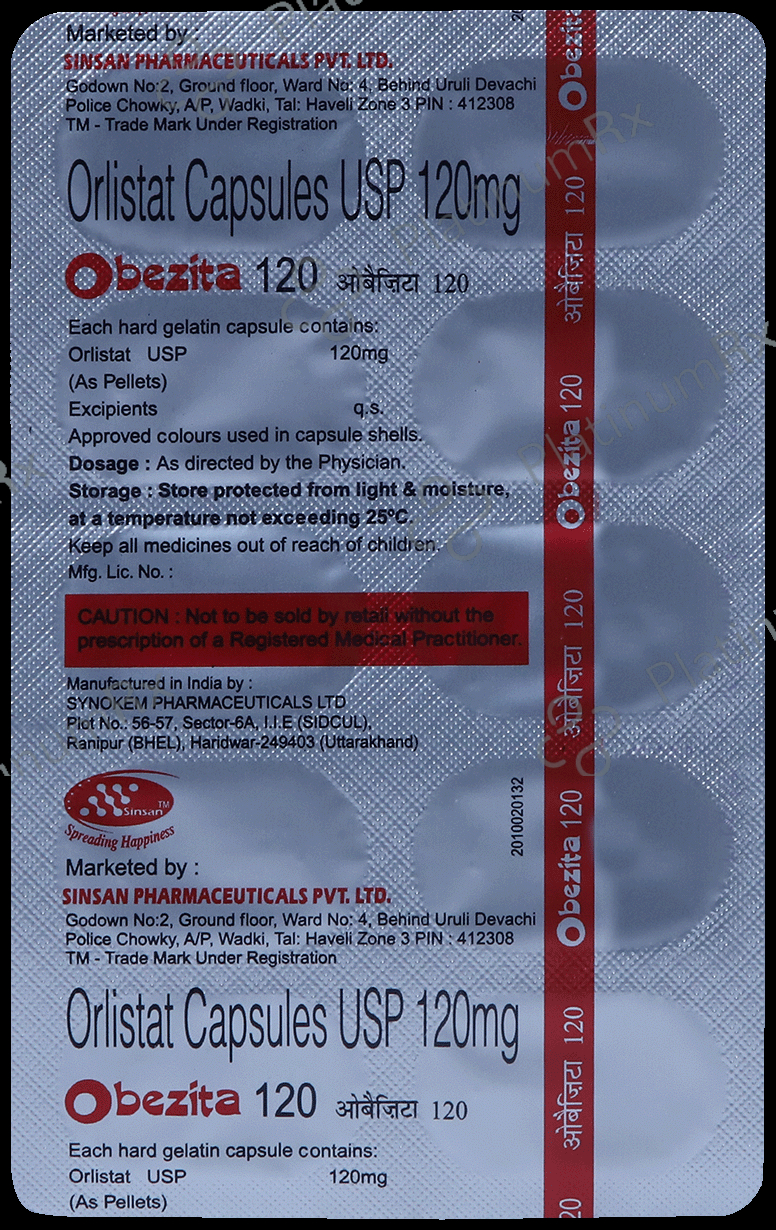 Obezita 120mg Capsule 10s