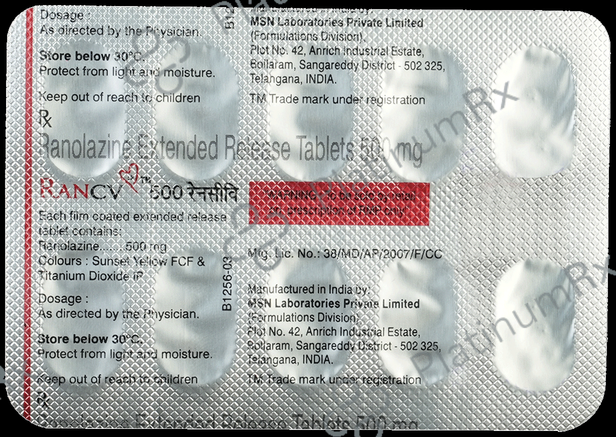 Rancv 500mg Tablet ER 10s
