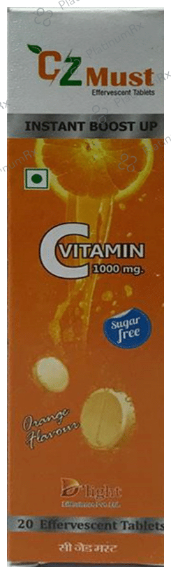 CZ Must Vitamin C 1000mg Effervescent Tablet Sugar Free Orange