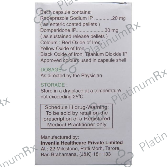Pepcia D 30/20mg Capsule SR 10s