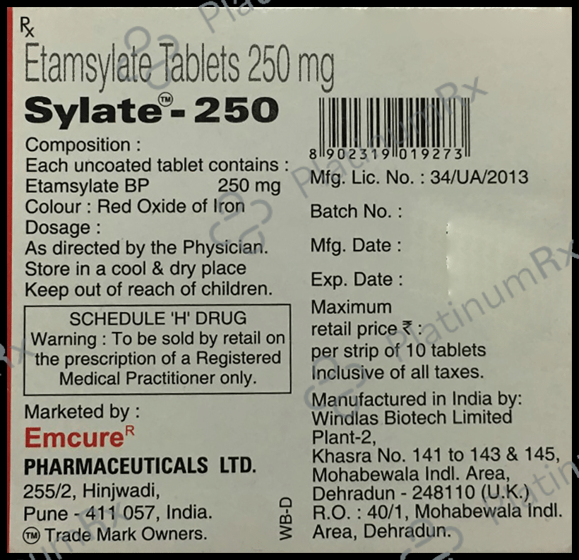 Sylate 250mg Tablet 10s