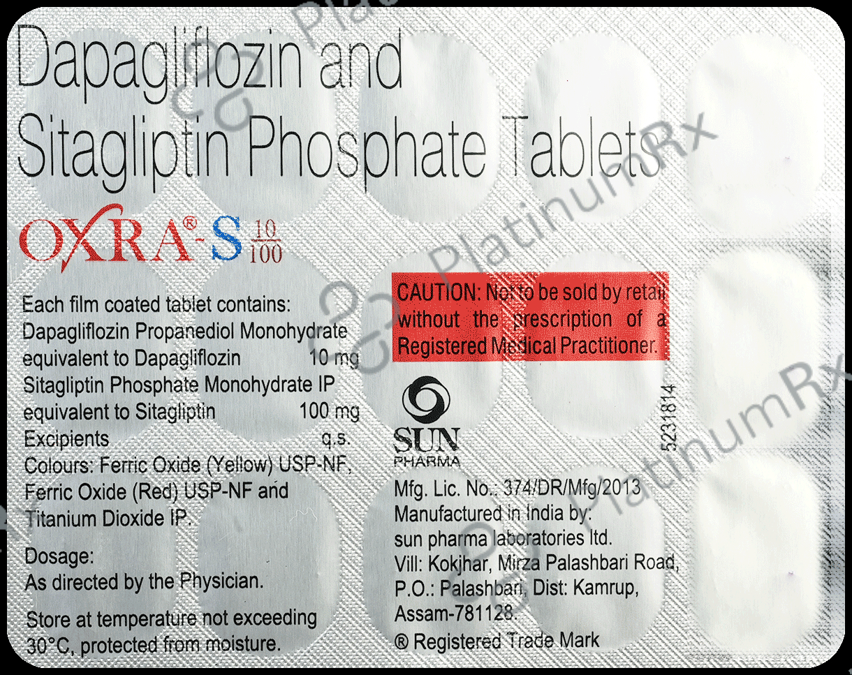Oxra S 10/100mg Tablet 15s