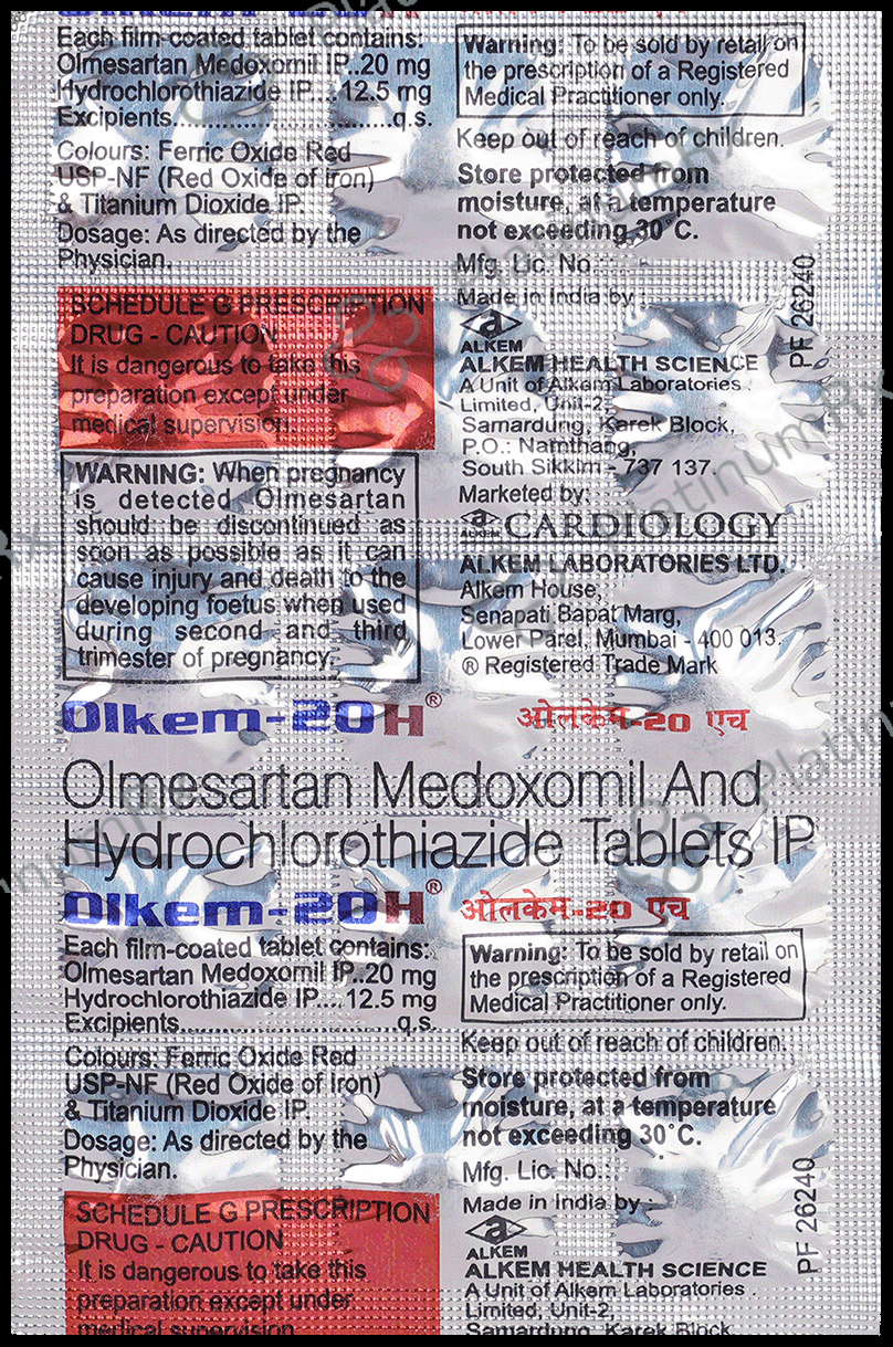Olkem 20H 12.5/20mg Tablet 15s