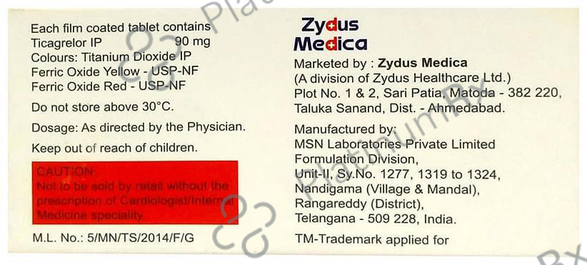 Ticus 90mg Tablet 10s