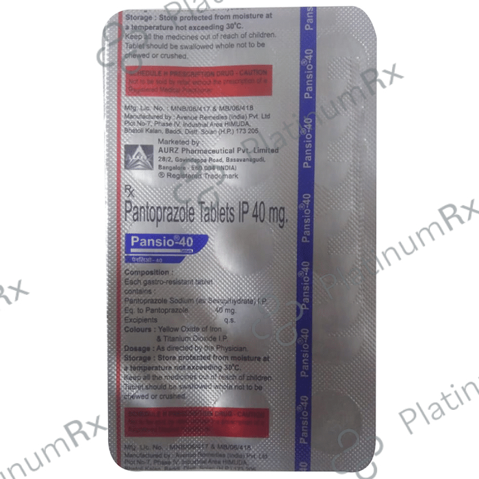 Pansio 40mg Tablet 15s